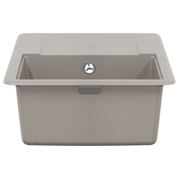 vidaXL Chiuvetă Gri 670 x 460 mm 80% Quartz și 20% Rășină