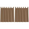 vidaXL Perdele voal cu bucle 2 buc, maro deschis, 140x140 cm