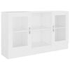 vidaXL Dulap cu vitrină, alb, 120 x 30,5 x 70 cm, lemn prelucrat