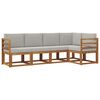 vidaXL Set de canapele de exterior 5 buc. Gri natural și deschis