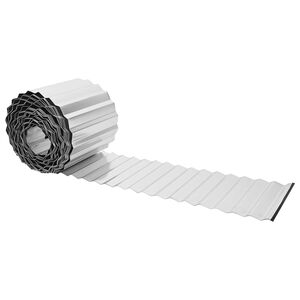 vidaxl Margine pentru gazon 20 m x 15 cm Oțel Galvanizat Argintiu