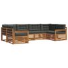 vidaXL Set de canapele de exterior cu pernă 6 pcs Natural și Antracit