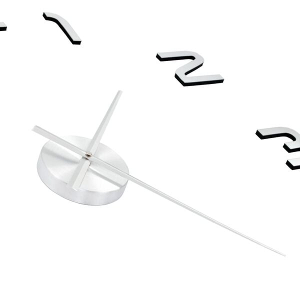 vidaXL Ceas de perete 3D, argintiu, 100 cm, XXL, design modern