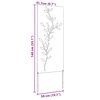 vidaXL Ecran de intimitate pentru grădină Floral Ruginit 50 x 140 cm