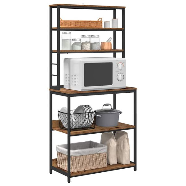 vidaXL Raft de bucătărie Lemn Vechi 80 x 40 x 168 cm Lemn compozit