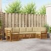 vidaXL Seturi de canapele 7 pcs Natural și Bej Lemn Solid de Acacia