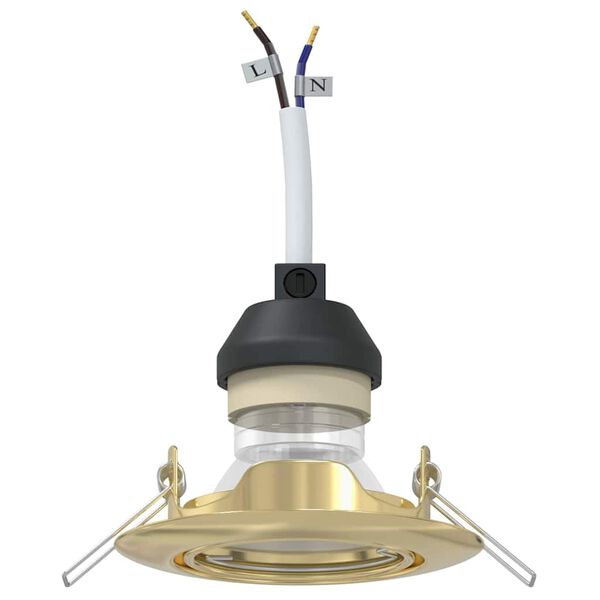 vidaXL Spot 6 pcs Auriu 9 x 9 x 2.5 cm Metal