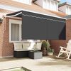 vidaXL Cortina Retractabilă Dungi Antracit 300 x 200 cm țesătură
