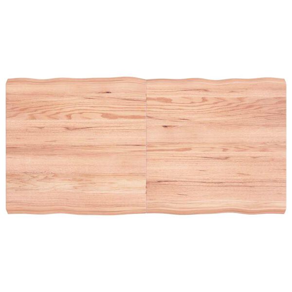 vidaXL Blat masă, 120x60x(2-6) cm, maro, lemn tratat contur organic