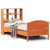 vidaXL Pat bibliotecă fără saltea maro ceruit 75x190 cm lemn masiv pin