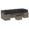 vidaXL Set canapele de grădină cu perne, 8 piese, gri, poliratan