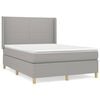 vidaXL Pat continental, gri deschis, 140x200 cm, material textil