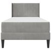 vidaXL Cadru de pat cu saltea Gri deschis 80 x 200 cm Catifea