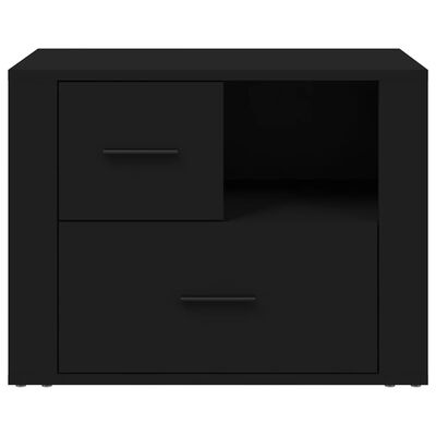 vidaXL Noptieră, negru, 60x36x45 cm, lemn prelucrat
