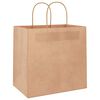 vidaXL Pungi de hârtie 250 buc cu mânere maro 26x17x25 cm