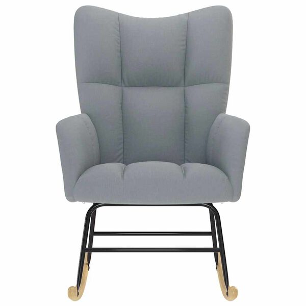 vidaXL Scaun balansoar, gri deschis, material textil