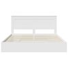 vidaXL Pat cu storage cu headboard Alb 180 x 200 cm Lemn compozit