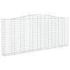 vidaXL Coș gabion arcuit, 400x30x160/180 cm, fier galvanizat