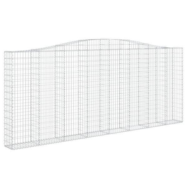 vidaXL Coș gabion arcuit, 400x30x160/180 cm, fier galvanizat