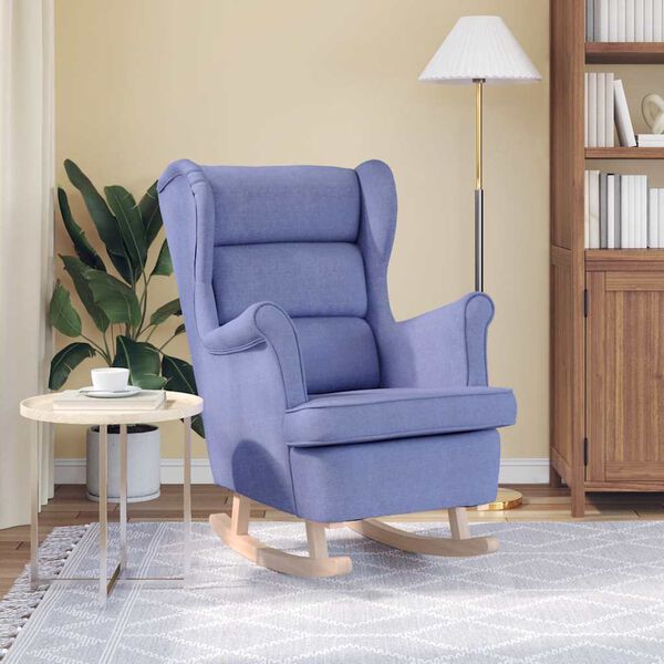 vidaXL Scaun balansoar, jeans albastru, 74x90x102 cm, material textil