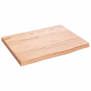 vidaXL Blat de baie, maro deschis, 40x30x2 cm, lemn masiv tratat