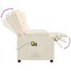 vidaXL Fotoliu de masaj electric, crem, piele ecologică