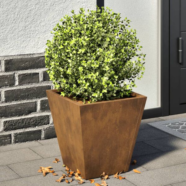 vidaXL Jardiniere de grădină 2 buc 30x30x30 cm Oțel pentru intemperii