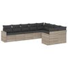 vidaXL Set canapele de grădină cu perne, 9 piese gri deschis poliratan