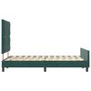 vidaXL Pat cu arcuri cu headboard Verde &icirc;nchis 120 x 200 cm Catifea