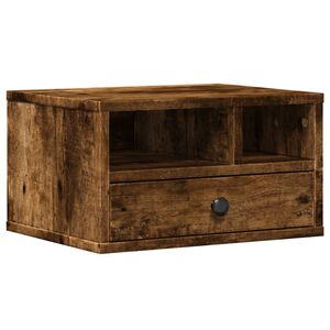vidaXL Suport imprimantă, stejar fumuriu, 40x32x22,5cm, lemn prelucrat
