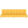 vidaXL Canapea extensibilă cu 2 locuri, galben, textil