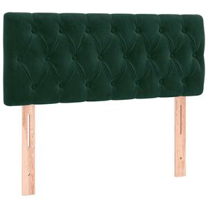 vidaXL Tăblie de pat, verde &icirc;nchis, 90x7x78/88 cm, catifea