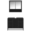 vidaXL Set de mobilier pentru baie 2 pcs Stejar Negru Lemn compozit