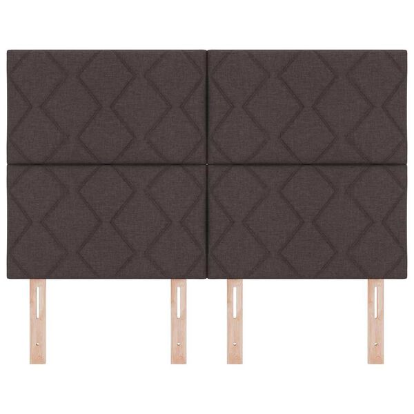 vidaXL Tăblie cap cu headboard Maro &icirc;nchis 144 cm Piele artificială