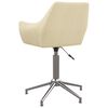 vidaXL Scaune de bucătărie pivotante, 4 buc., crem, material textil