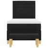 vidaXL Pat cu arcuri cu saltea cu headboard Negru 90 x 200 cm țesătură