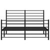 vidaXL Cadru pat metalic cu tăblie de cap/picioare, negru, 120x200 cm