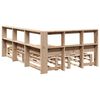 vidaXL Pat cu bibliotecă fără saltea, 120x190 cm, lemn masiv de pin