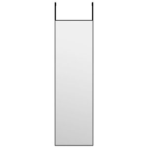 vidaXL Oglindă pentru ușă, negru, 30x100 cm, sticlă și aluminiu