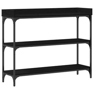 vidaXL Masă de Consolă Stejar negru 100 x 30 x 80 cm
