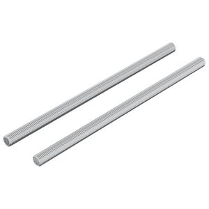 vidaXL Coroană filetată 2 pcs Argintiu 6 x 120 mm Oțel