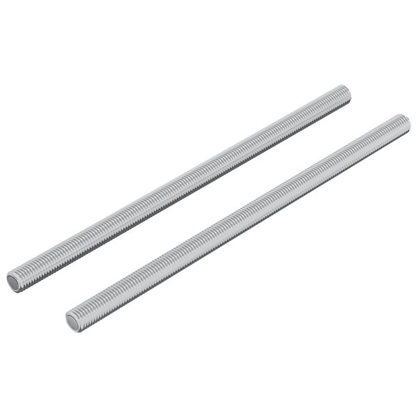 vidaXL Coroană filetată 2 pcs Argintiu 6 x 120 mm Oțel