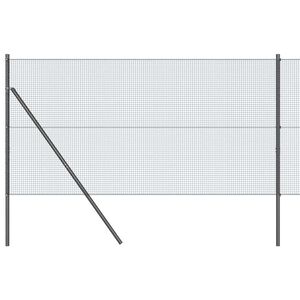 vidaXL Gard de S&acirc;rmă Sudată pentru Fixare &icirc;n Păm&acirc;nt 25 x 1,4 m Gri
