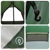vidaXL Cort Teepee cu acoperiș Verde și gri 600 x 600 x 347 cm