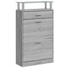 vidaXL Pantofar, gri sonoma, 63x24x104 cm, lemn prelucrat