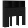 vidaXL Tablă de pat cu sertar cu raft Stejar Negru 100 x 19 x 103,5 cm