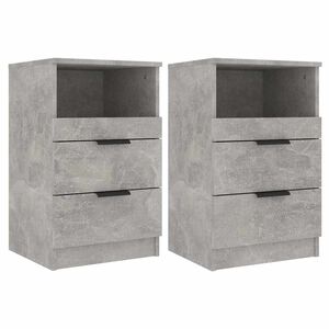 vidaXL Noptiere 2 buc. Gri Beton Standard Engineered wood