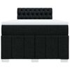vidaXL Pat box spring cu saltea, negru, 120x200 cm, textil