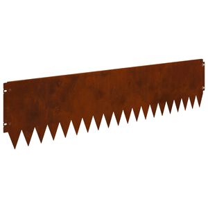 vidaXL Margine pentru gazon 10 pcs 103 x 25 cm Oțel Ruginit
