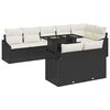 vidaXL Set de canapele pentru grădină 9 buc. Negru și Crem poliratan